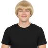 Unisex Blonďaté Vtipné Paruky pro Muže Střih Mísy Syntetická Paruka Šílené Zábavné Párty Paruky Ženy Houbový Vlasový Střih pro Halloween Vánoce