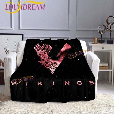 Manta vikinga para sofá, funda de edredón, ropa de cama de viaje, manta de franela, colcha