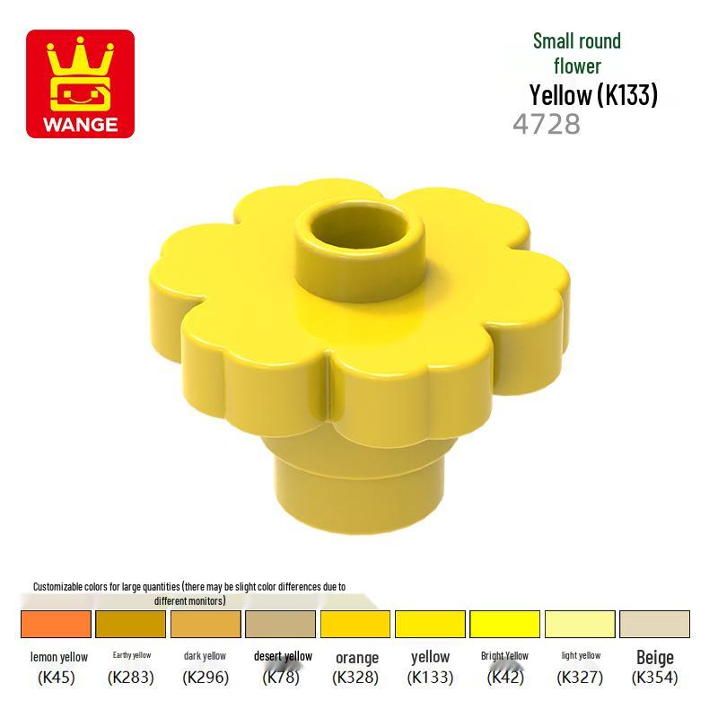 Wange Small Particle Compatible Building Blocks Set - Flower Assembly (4728/4727/15469w)