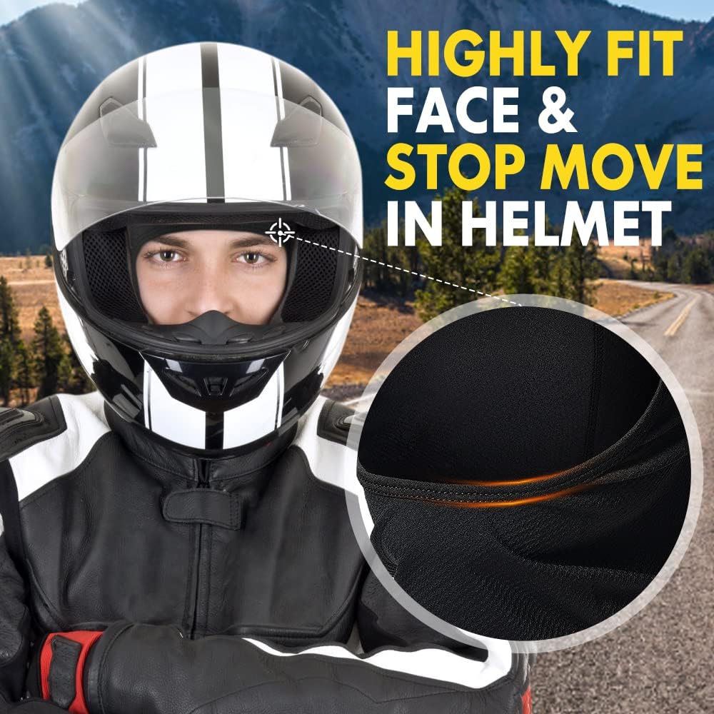 JOEYOUNG Motorcycle Balaclava for Men Quick Sweat Wicking Helmet Liner for Professional Motorcycling Beanie Cap