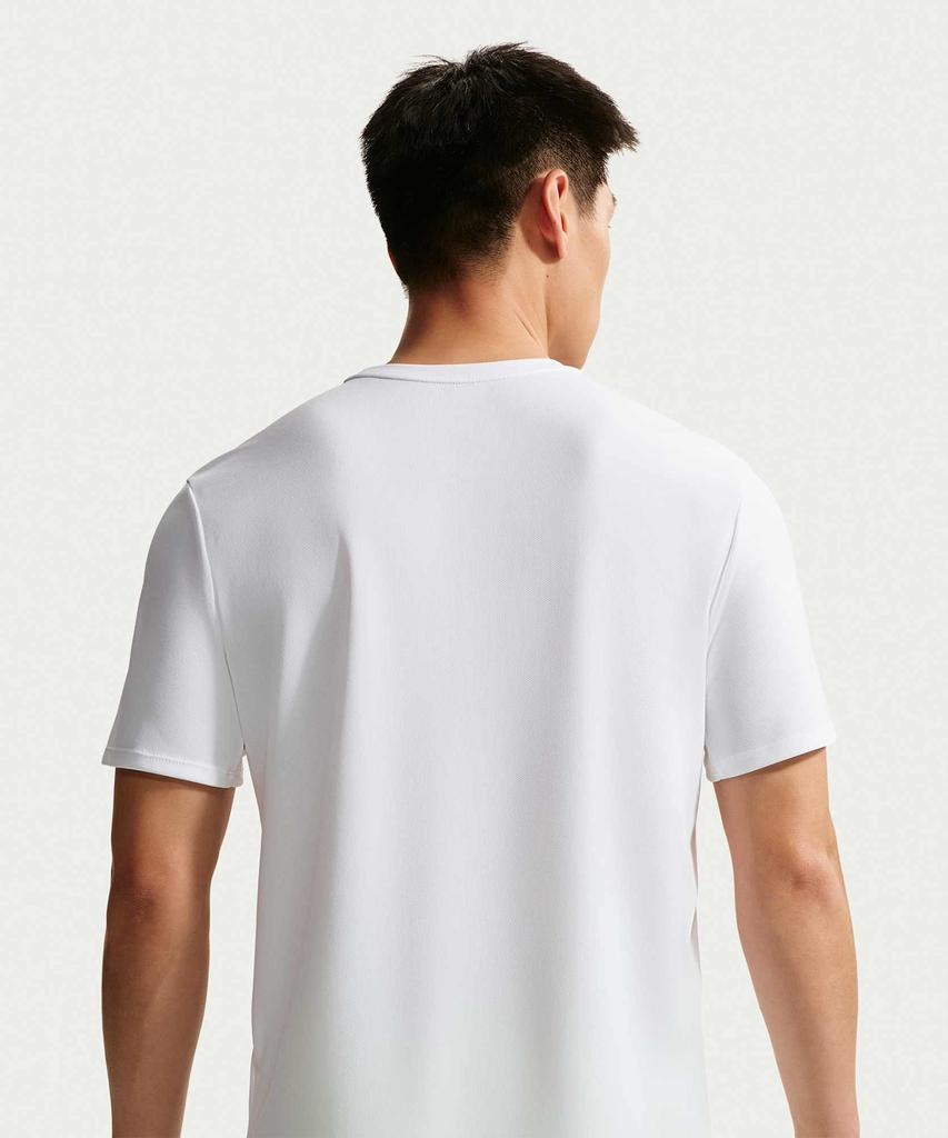 NIKE Miler Dry-Fit Uv Protection Short Sleeve Running Top M - White / If2083-100