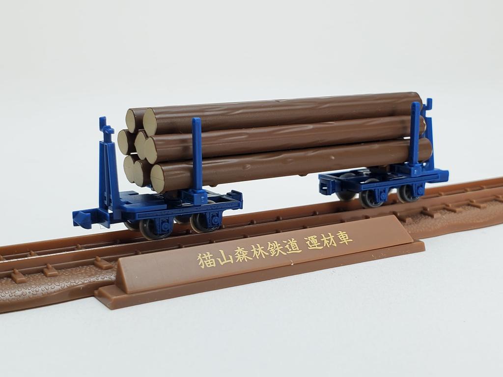 Railway Collection Iron Collection Narrow Gauge 80 Nekoyama Forest Railway L Type Diesel Locomotive Two Tone Color Lumber Cart 3 Car Set A Diorama