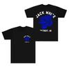 T-shirt Merch Jack White Logo Tigre Bleu Manches Courtes Hauts T-shirts Col Rond Pour Hommes Femmes