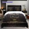 Rammsteins Industrial Rock Legacy Three-piece Set (1 * Duvet Cover + 2 * Pillowcase, Without Core) 2D Flat Soft and Comfortable Bedding Set
