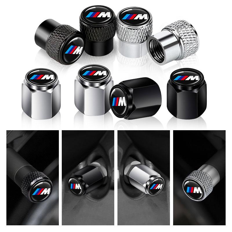 4Pcs Car Wheel Tire Valve Caps For BMW M E36 E39 E46 E60 E90 E92 F15 F30 G20 G30 G11 X1X3X5 X7 Aluminum Alloy Cover Accessories JLBFS1