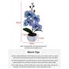 Multicolor Artificial Orchid Bonsai White Flowerpot Green Leaves Simulation Flower Potted Photo Props Accessories