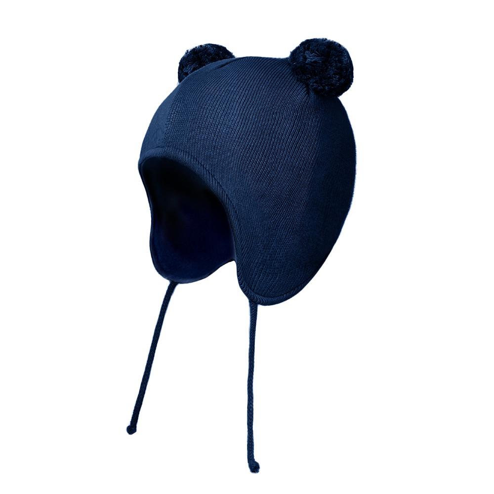 Pompon Kleinkind Mütze mit Ohrenklappen Warm gefüttert Warme Strickmütze Niedliche Kleinkind Beanie Für Draußen