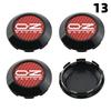 1 Juego/4 Piezas Diámetro Exterior 76MM / Diámetro Interior 72MM Tapa Para Llantas Tapacubos Centrales con Logo OZ Tapa de Rueda de Coche Deportivo Tapacubos