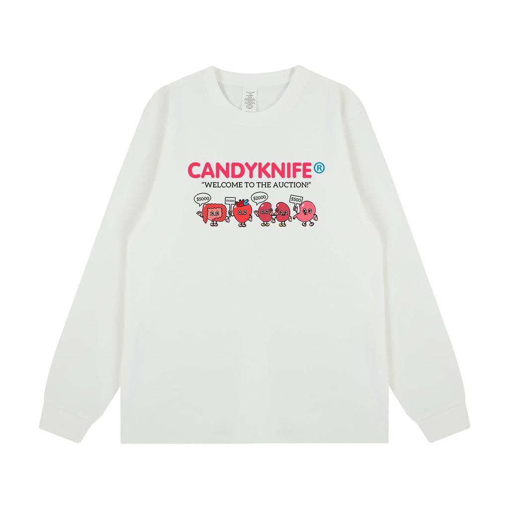 Korean Style Cartoon Print Long Sleeve T-Shirt – Trendy Autumn/Winter Streetwear