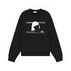 Relaxed Fit Cotton Sweatshirt With Heart Print Long Sleeve Crew Neck Fleece Lined Unisex Winter Casual Top
