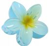 Spinka Włosów Klips Niebiesko-Żółty Kwiat Wiosna Karnawał Hawaje Aloha 8Cm