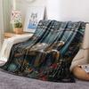 1PC Turtle style  Print FlAannel Blanket, High quality Comfortable for All Seasons, Home Decor, Warmth and Comfort