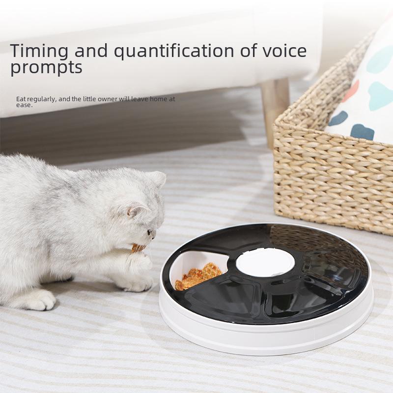 Smart Pet Feeder: Six-Hole Automatic Timed & Quantitative Food Bowl