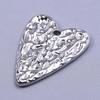 High Quality 6pcs Silver Color Heart Charm Stainless Steel Charms For Jewelry Making Pendnat Breloque Acier Inoxydable Materials