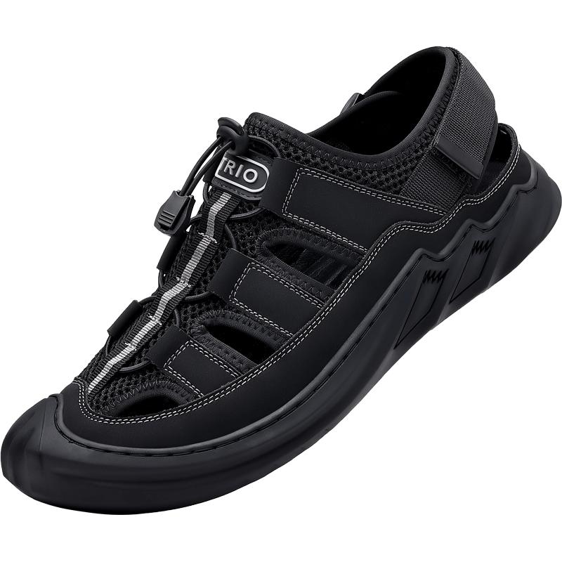 Fashion 2025 Summer Breathable Men's Sandals Outdoor Hiking Shoes High-quality Wear-resistant Soles Men's Casual Mesh Beach Shoes