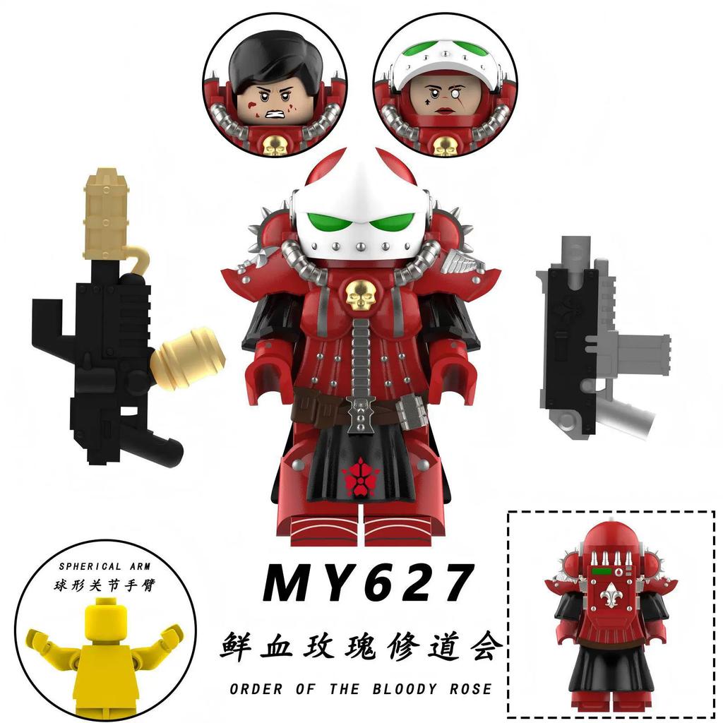 Jeu de Guerre Garde Impériale Nonne Brique de Construction Minifigurine Arme Marteau Jouet Assemblage de Petites Particules Cadeau Éducatif pour Enfants