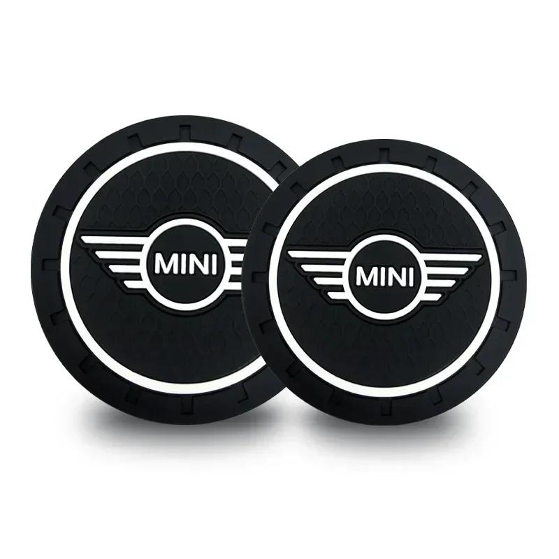 B4 A5 For Bmw Mini 1/2pcs Non-slip Car Water Cup Pad Coaster Rubber Mat Bottle Holder Interior Anti-skid Cup Holder For Mini Coo