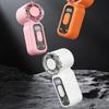 USB Rechargeable Mini Handheld Fan Ultra-Quiet Digital Display Personal Cooling Fan Powerful Wind Small Electric Fan Outdoor Use