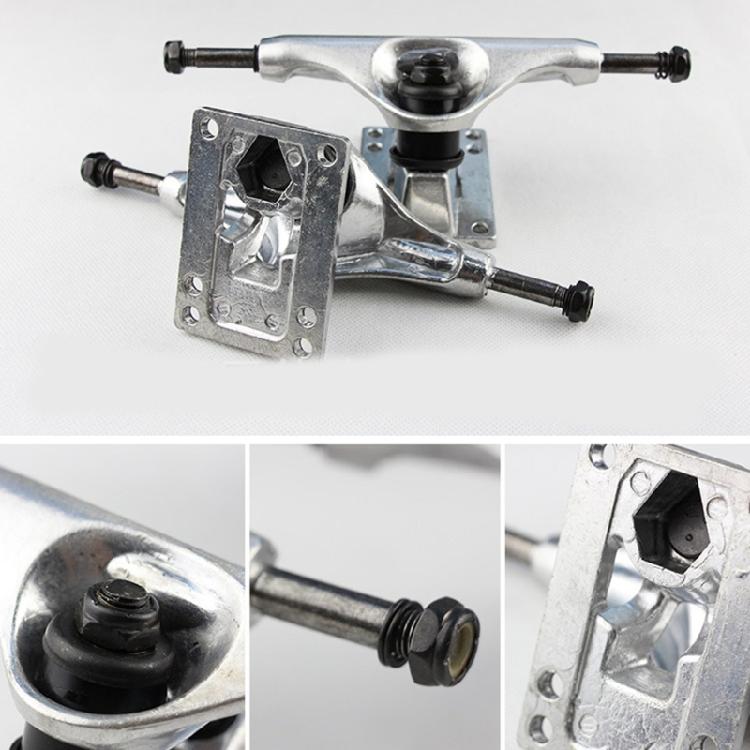 2 Pezzi 5 pollici Alluminio Longboard Skateboard Truck Sostituzione Staffa Ruota Skateboard per Skateboard Longboard
