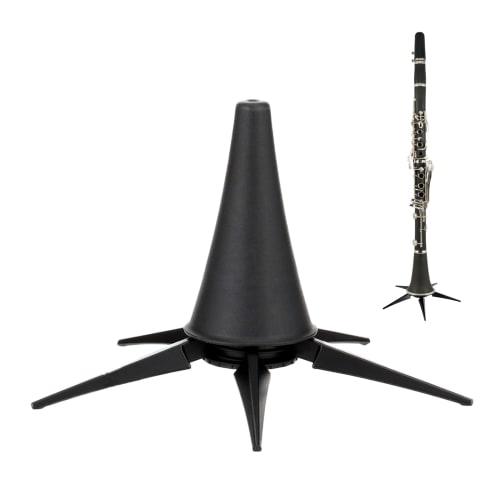SAKURAN Folding Clarinet Stand, Lightweight, Compact, Anti-Tip, Clarinet Accessories, Wind Instrument, with Storage In the Bell (5 Legs)
