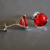 S925 Silver Geometric Korean Earrings for Women - Diamond-Accented Square Design with Versatile Wear Options.