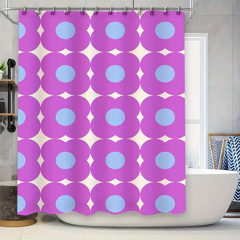 

Blue Black Vertical Stripe Shower Curtain Waterproof Home Decor Bathroom Decoration Size Customizable With Rings For Hook Holder W60H190(CM)-1 Pcs