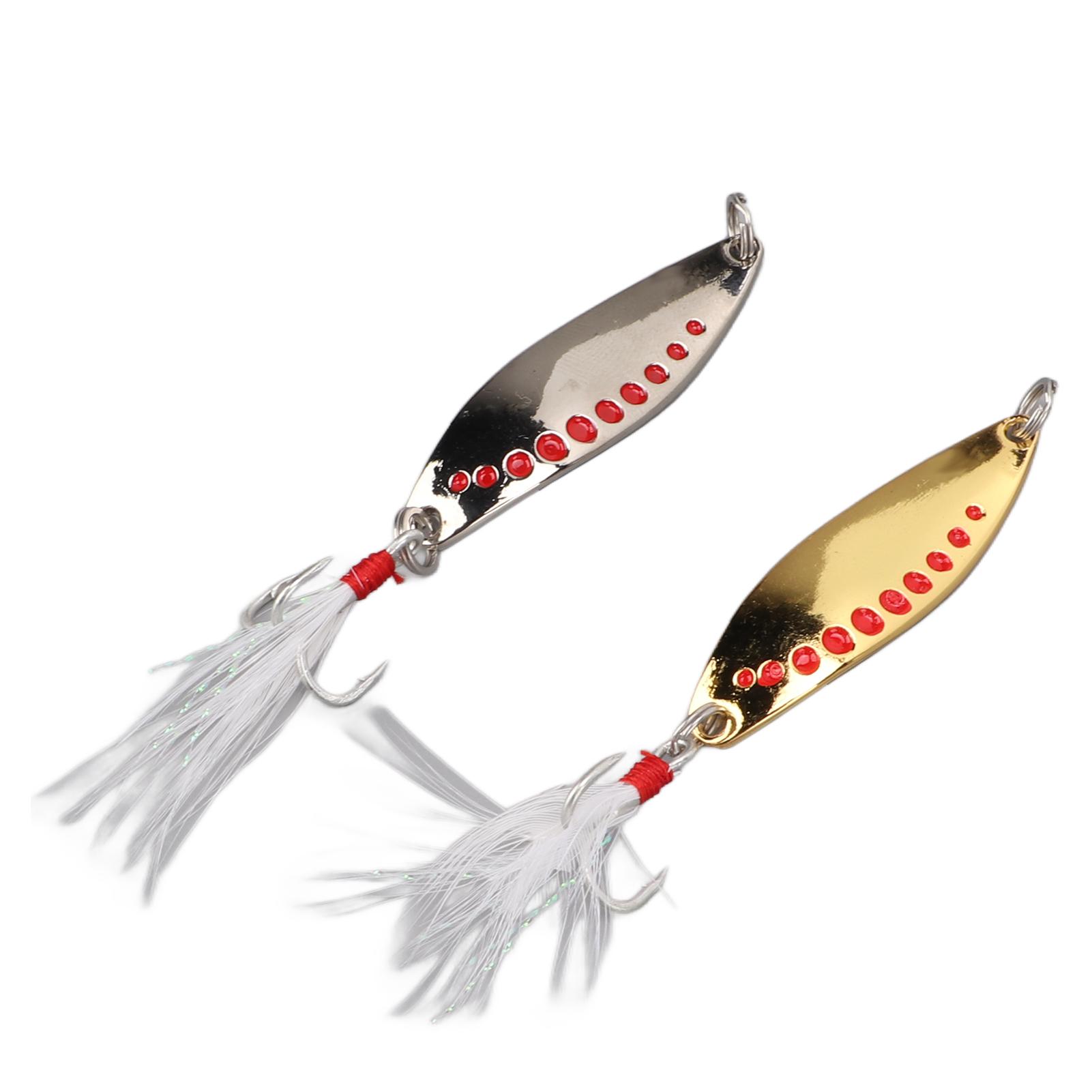 2 шт. Рыболовные приманки Металлические жесткие приманки Окунь Форель Светящиеся металлические рыболовные приманки с тройными крючками 10 г