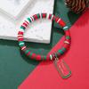 European and American Christmas popular soft pottery bracelet, elk snowman Christmas tree alloy pendant, gift jewelry