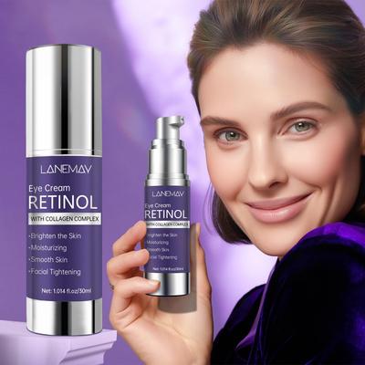 Retinol Augencreme mit Kollagenkomplex - Spendet Feuchtigkeit und nährt die empfindliche Haut unter den Augen, verbessert Trockenheit um die Augen und strafft die Haut, 30ml