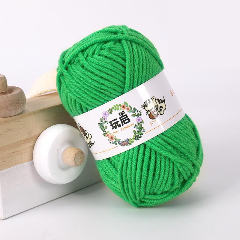 25g Milk Cotton Yarn Crochet Knitting Wool Needlework Dyed Lanas for Crochet Crafts Sweater Hat Dolls Scarf DIY Knitting Line