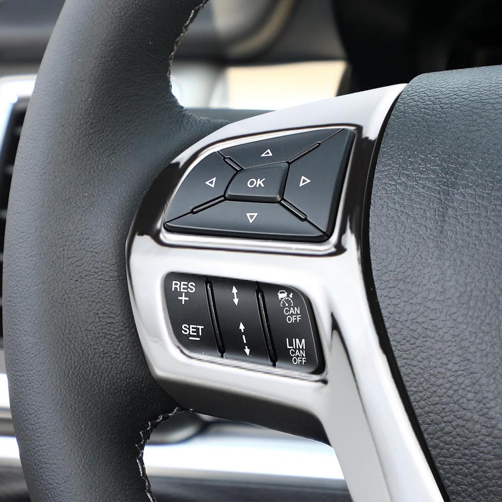 For Ford Ranger Everest 2015-2025 Car Steering Wheel Button Panel Cover Trim Frame Sticker