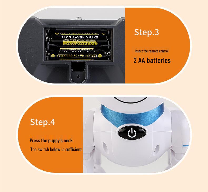 AI-Powered Companion Toy Dog - Remote Controlled Electric Robot for Kids