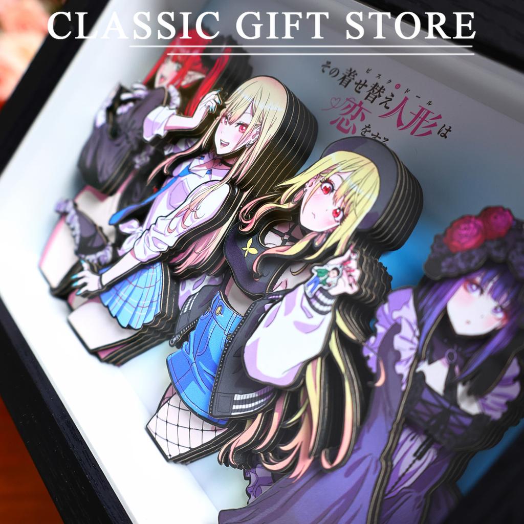 My Dress-Up Darling 3D Kitagawa Marin Inui Sajuna Handmade Stercopic Painting Cartoon Figure Collect Desktop Ornament Gift