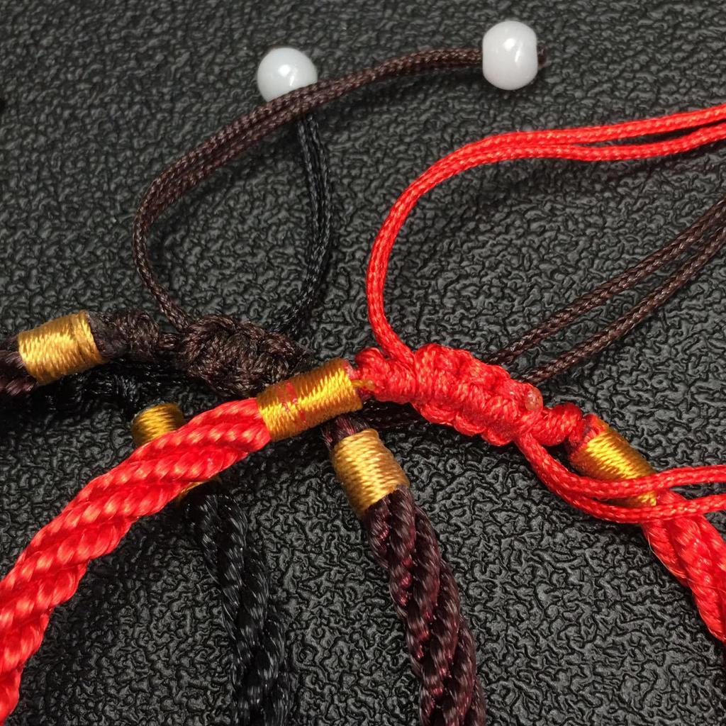 Adjustable Red Zodiac Wristband: Fine Cotton Yingluo Thread Bracelet for Men, Women, Couples