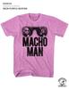 Macho Man Ooold School Neon Purple Heather Adult T-Shirt Mens Womens Tees Top