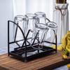 Kitchen Storage Rack Durable Metal Organizer Holder For Mugs Glass Cup Inverted Dustproof Drainage Storage Rack Home Storages