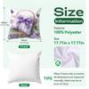 Purple Lavender Rose Cushion Cover Bedroom Car Home Sofa Decorative Pillowcase Vintage Throw Pillow Case