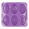 6 Gitter Originalitätsmuster Form Silikon Handgemachte Seife Kuchenform für Heim Bäckerei(Oval )