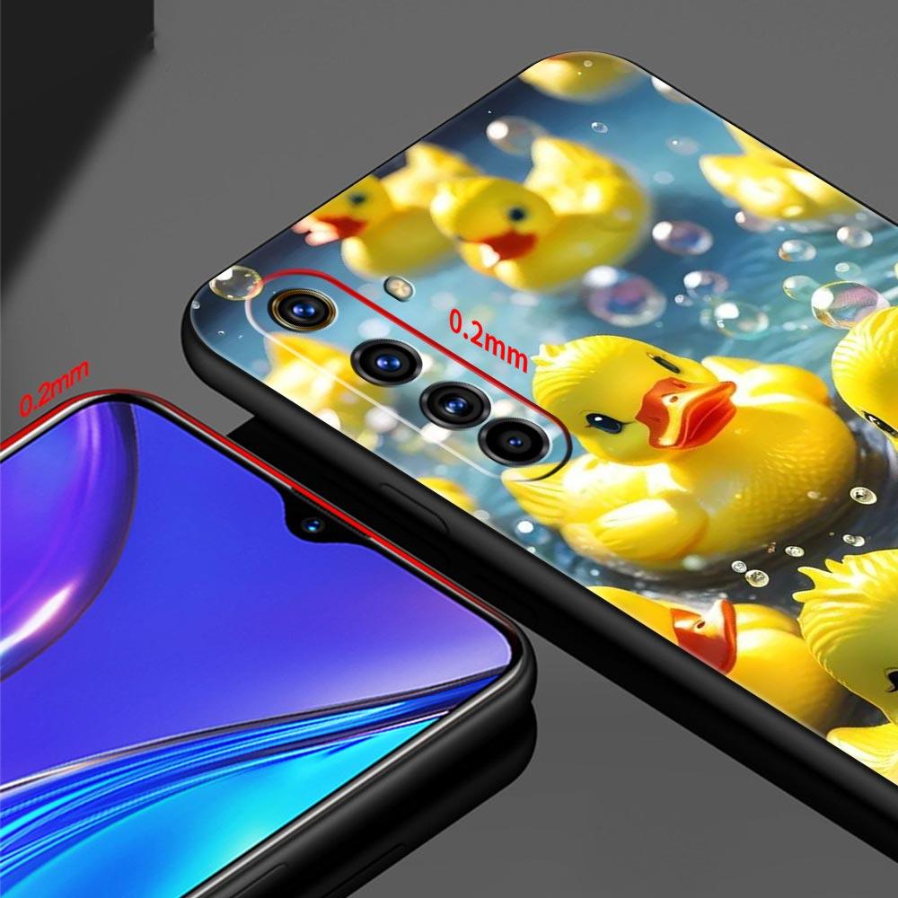 Cartoon Duck Case For Realme C67 C63 C55 C53 C35 C25 C21 GT 2 3 5 6 10 11 12 13 Pro Plus 5G Soft TPU Phone Cover Fundas Capa Bag