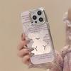 Full screen English bear for iPhone17PorMax mobile phone case 16 Apple 12 mirror 14/13 large hole 15