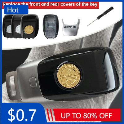 Car Sticker 3D Metal/ABS Car Remote Key Cover Accessories For Mercedes-Benz AMG W210 W212 W202 W205 E63 GLS G63 Apple Tree Key