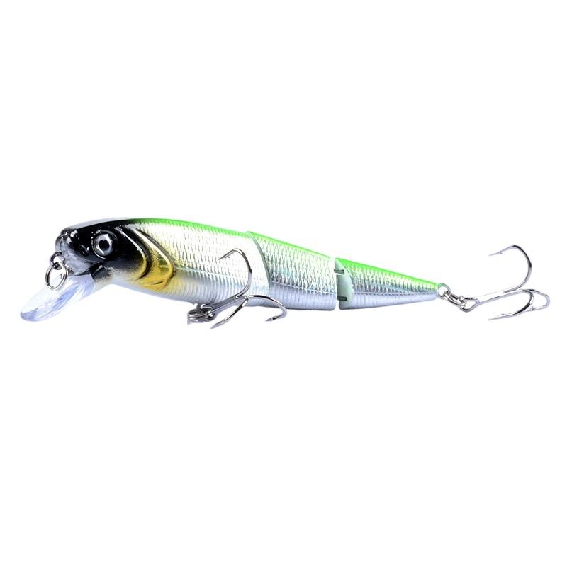 3 Segment Artificial Hard Bait Multi Jointed Swimbaits Swimming Lures with Treble Hook Freshwater Saltwater Swimbait