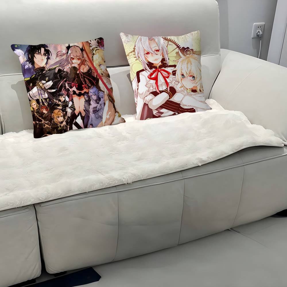 Anime Seraph-of-The-End Pillow Cover Sofa Cushion Cover Home Room Decoration Children Gift