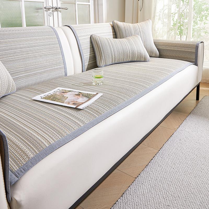 Rattan Mat Sofa Cushion Summer Cushion Seat Cushion Summer Model New One-Piece Sofa Cover Cover Cloth Seat Cushion