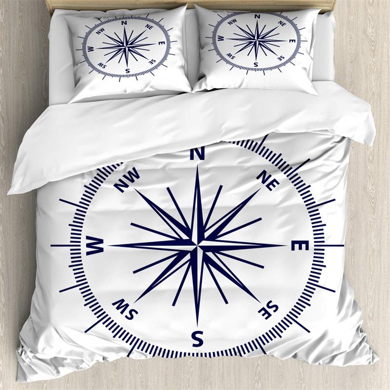 Adventure Duvet Cover Marine Theme Adventure Motivational Words Bedding Set With Pillowcase Full King For Kids Adults Room Decor
