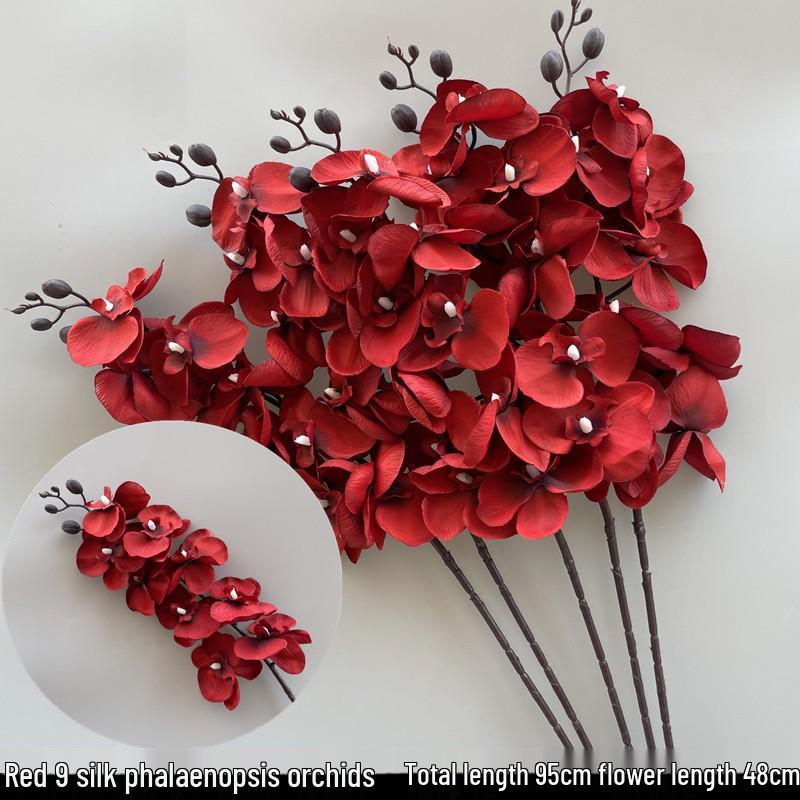 Shunran Dark Red Wine Artificial Wedding Flowers for Chinese Engagement Décor & Aisle Hanging Displays