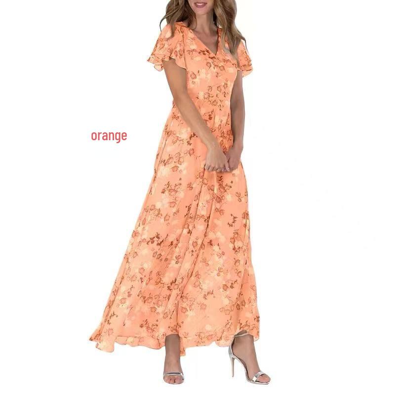 2024 Trendiges Übergrößen-Damen-Sexy-Kleid - Blumendruck, Auf Lager