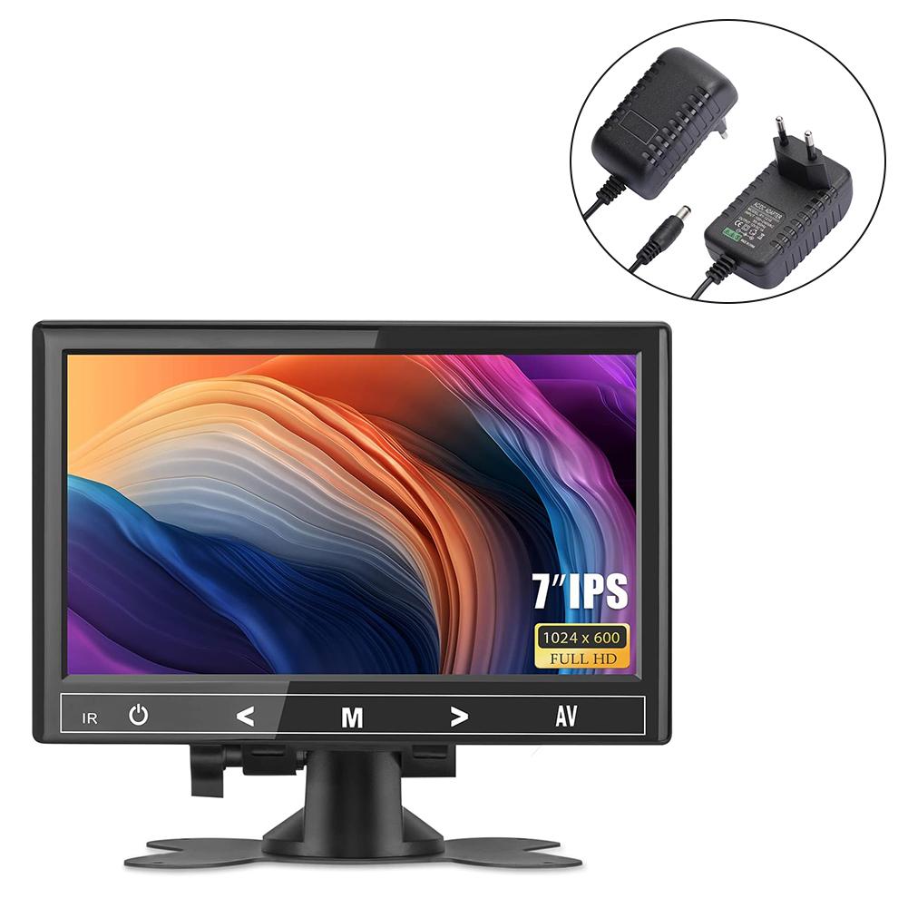

7-дюймовый HDMI-совместимый монитор безопасности, автомобильный монитор BNC USB, дополнительный монитор для камеры заднего вида в автомобиле, домашняя система безопасности