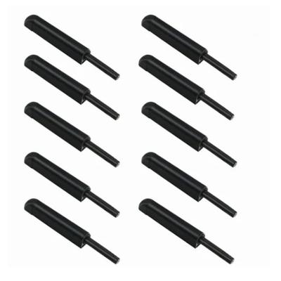 10 Pezzi Ammortizzatore a Molla per Porta dell'Armadio Senza Maniglia Nero Lega di Alluminio Scatto Magnetico