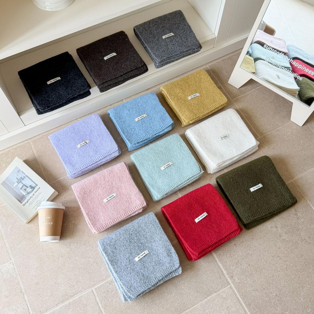 Sciarpa invernale da donna disponibile in maglia calda mista, tinta unita, scaldacollo versatile per coppia